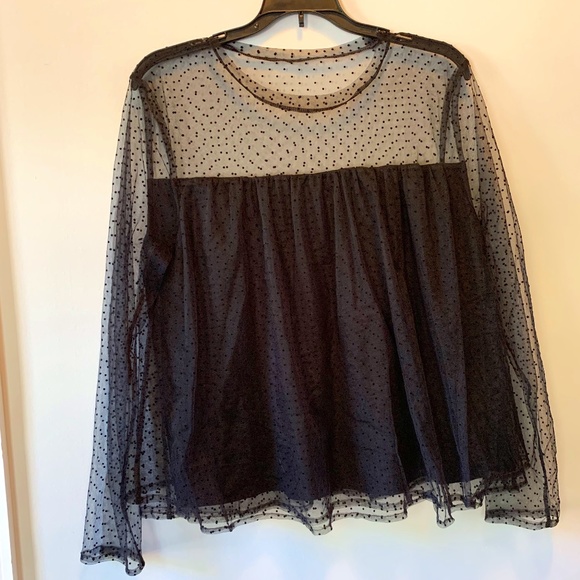 Banana Republic Tops - Banana Republic Sheer Polka Dot Blouse